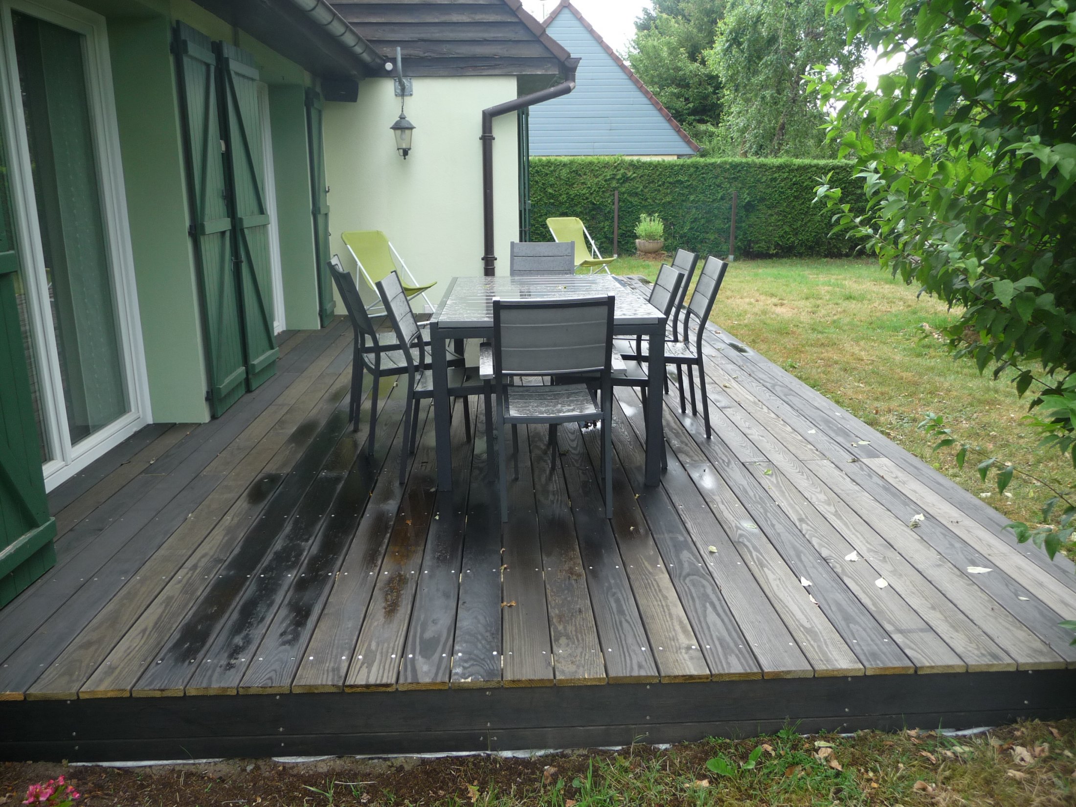 Terrasse pin sans noeuds gris anthracite